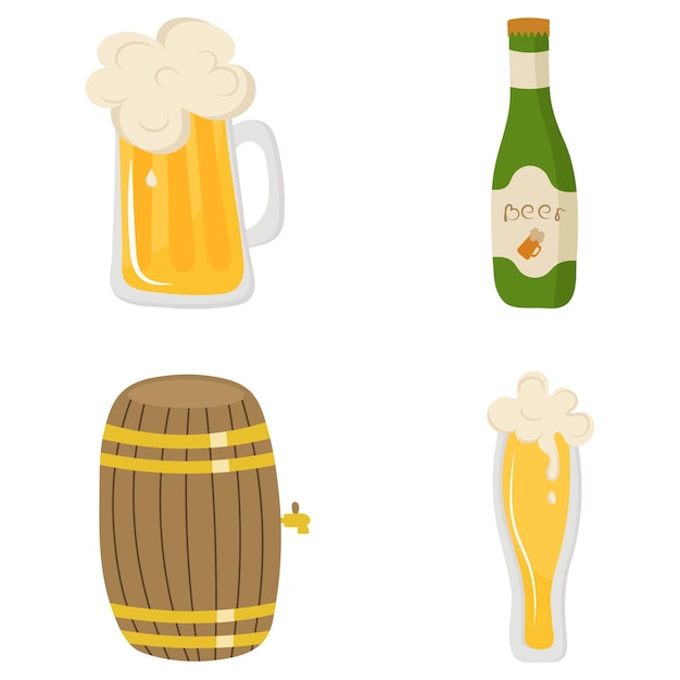 Pub food illustration Beer alcohol For beer restaurant