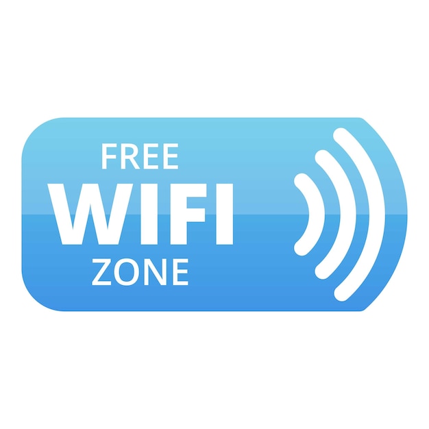 Public free wifi zone icon cartoon of public free wifi zone vector icon for web design isolated on white background