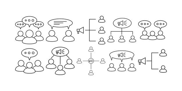 Вектор Икона связей с общественностью