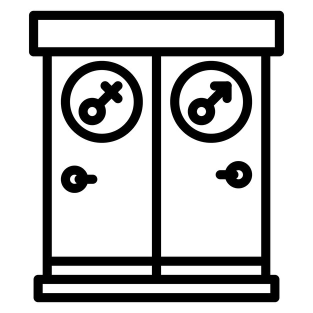 public restroom icon vector image can be used for public utilities