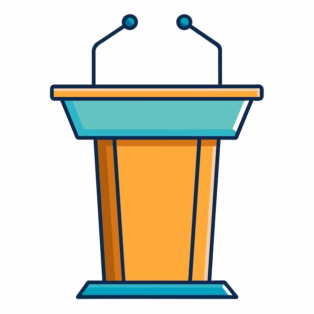 Vector public speaking or presentation or seminar stage