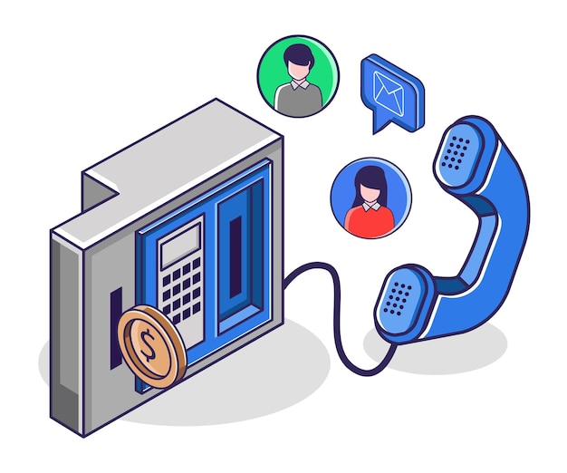Public telephones with coin fees