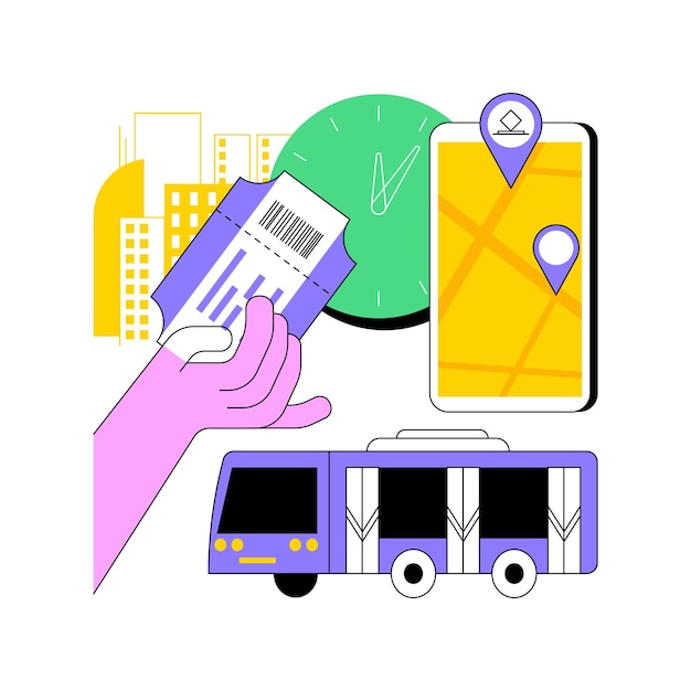 Public transport abstract concept vector illustration