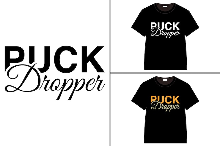 Вектор коллекция футболки puck dropper trust вектор дизайна футболки модный