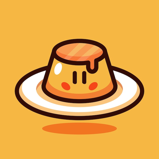 Pudding cartoon vectorillustratie