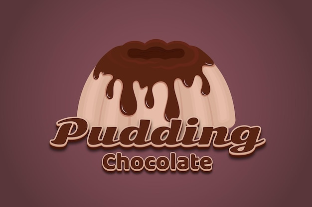 Pudding Chocolade bewerkbaar teksteffect