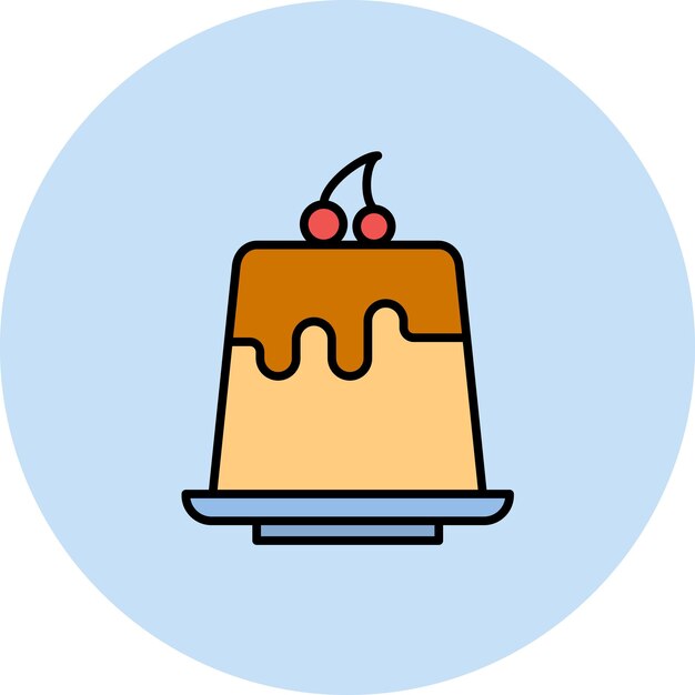 Pudding icon vector image Can be used for Sweets and Candies