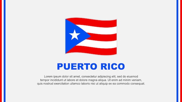 Puerto Rico Flag Abstract Background Design Template Puerto Rico Independence Day Banner Social Media Vector Illustration Puerto Rico Cartoon