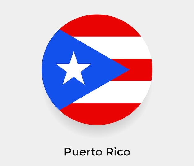 Puerto Rico flag bubble circle round shape icon vector illustration