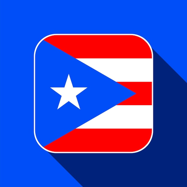 Puerto Rico flag official colors Vector illustration