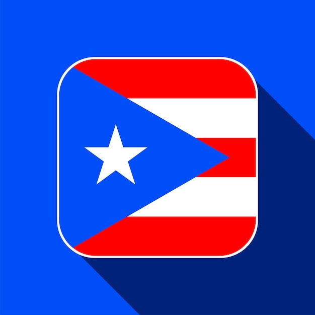 Puerto Rico vlag officiële kleuren Vector illustratie