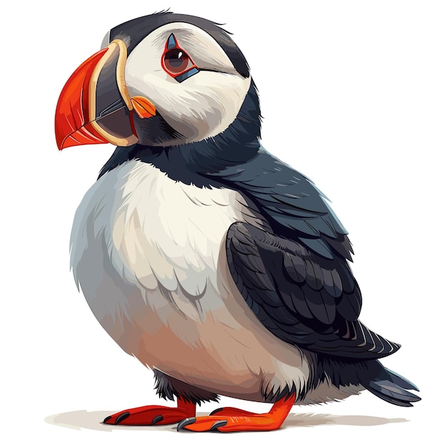 Puffin Cartoon Icon Isolated Transparent Background Images