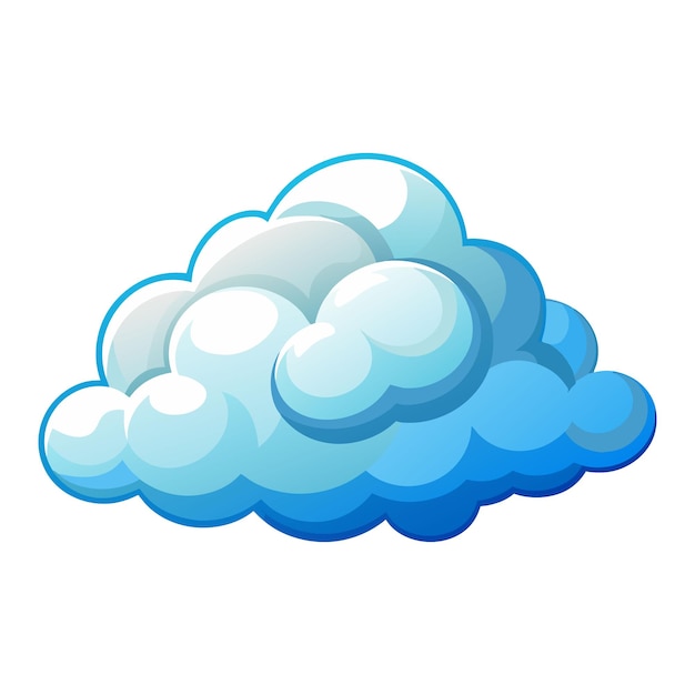 puffy cumulus clouds ozone special effect flat vector illustraiton