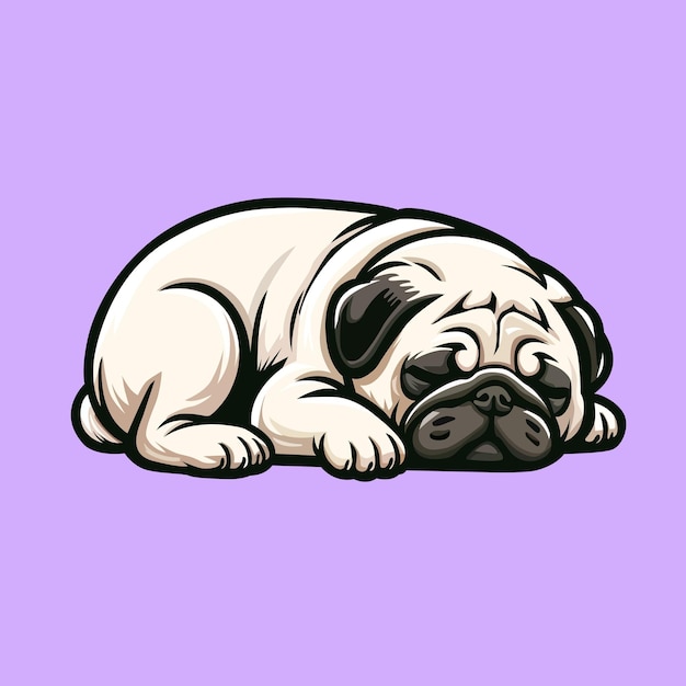 Dog Nope Pug Vector의 일러스트레이션