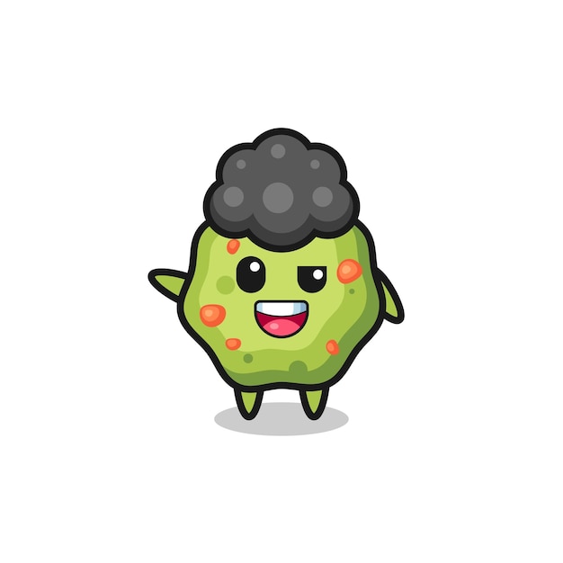 Puke character as the afro boy  cute design