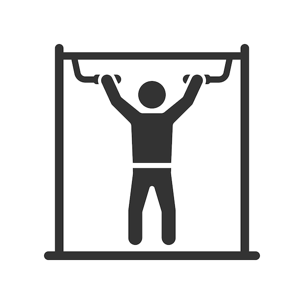 Pull-ups oefening icoon