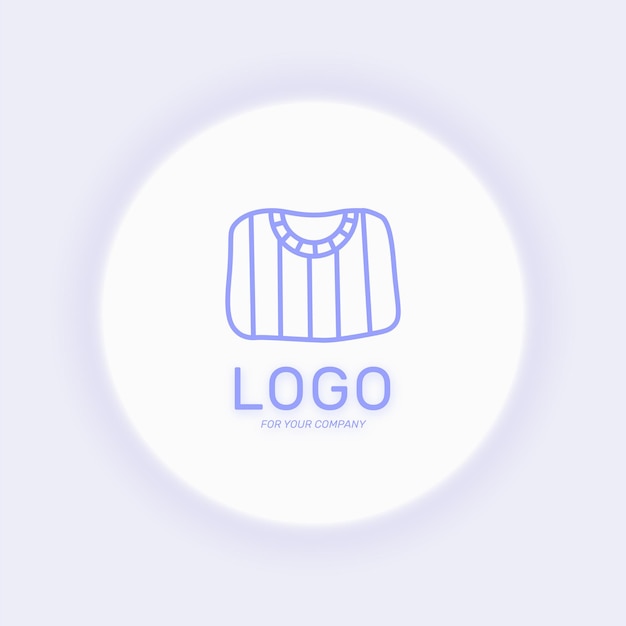 벡터 웹 디자인 또는 회사 고립 된 벡터 eps ai에 대 한 풀오버 로고 타입 의류 매장 로고 스웨터 아이콘