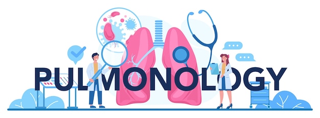 Pulmonology typographic header