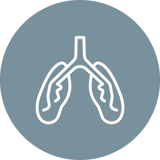 Pulmonology vector icon illustration of medicine i iconset