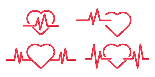 Puls pictogrammen. vectorillustratie