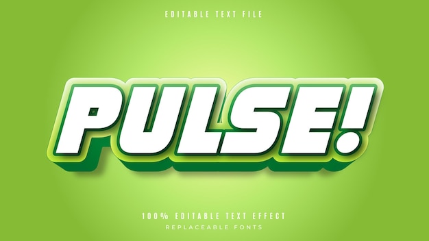 Pulse 3D Style Text Effect