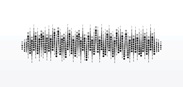 Pulse cirkel muziekspeler. Audio kleurrijke golf logo. Vector equalizer-element