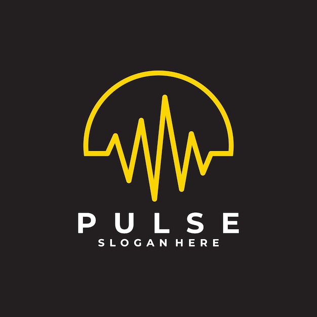 Vector pulse logo vector design template