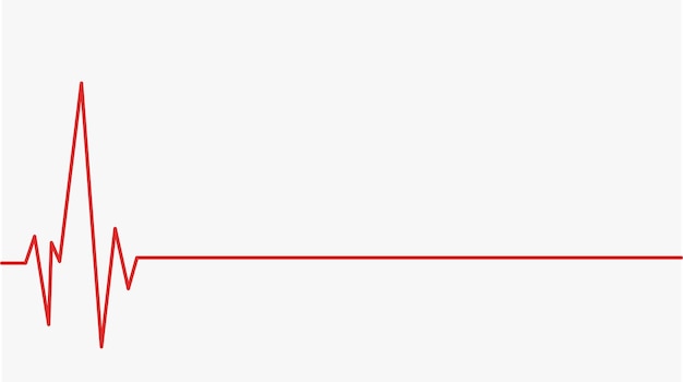 Vettore di linea rossa a impulsi
