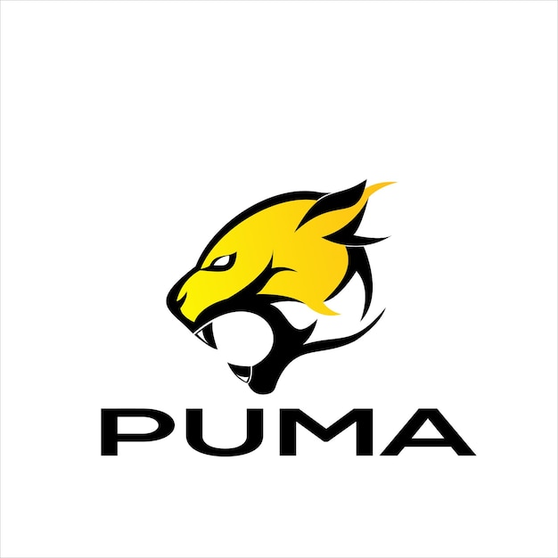 Vector puma gradiënt kleurrijk logo afbeelding ontwerp