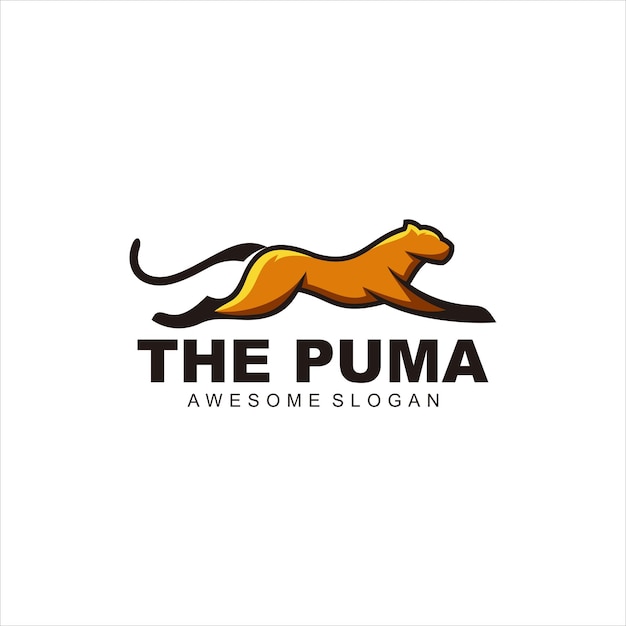 Puma logo colorful vector illustration