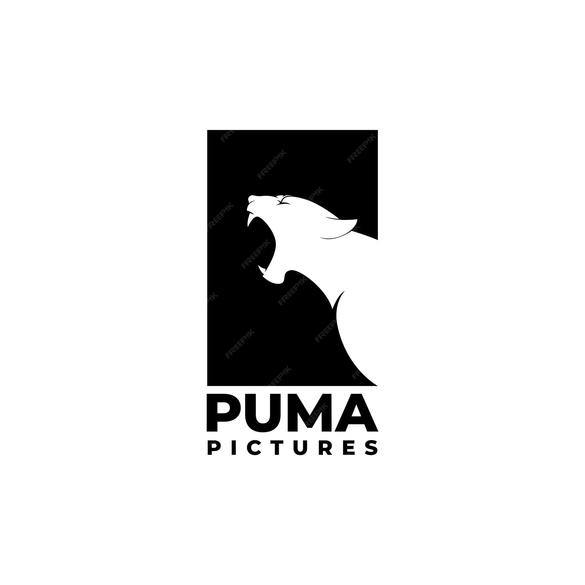 Premium Vector | Puma tiger jaguar lion silhouette vector logo design