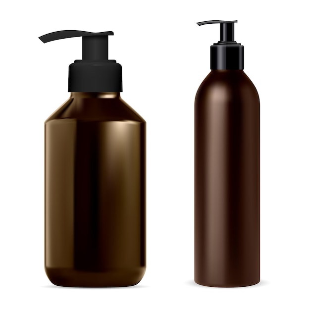 Vector pump dispenser bottle for cosmetic container illustration