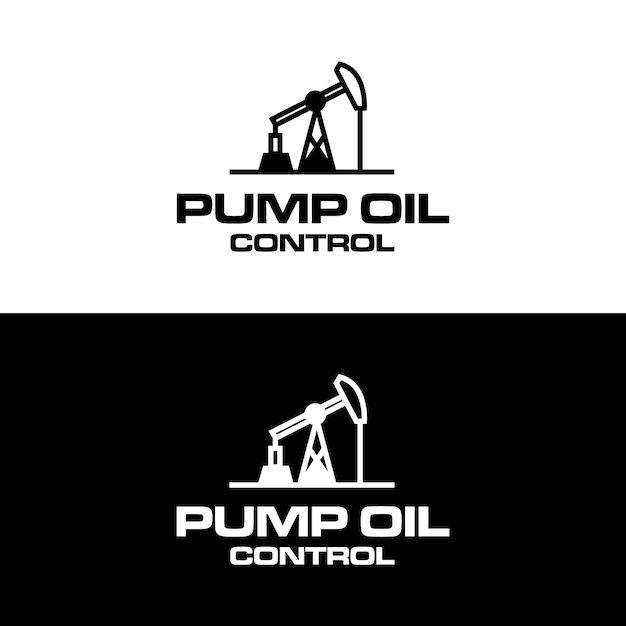 Ispirazione per il design del logo della costruzione dell'olio della pompa