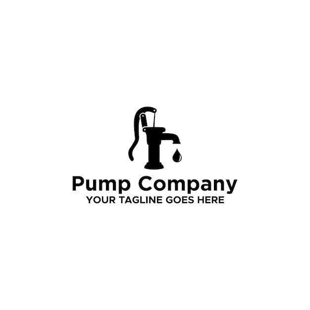 Vector pump plumbing logo sign design