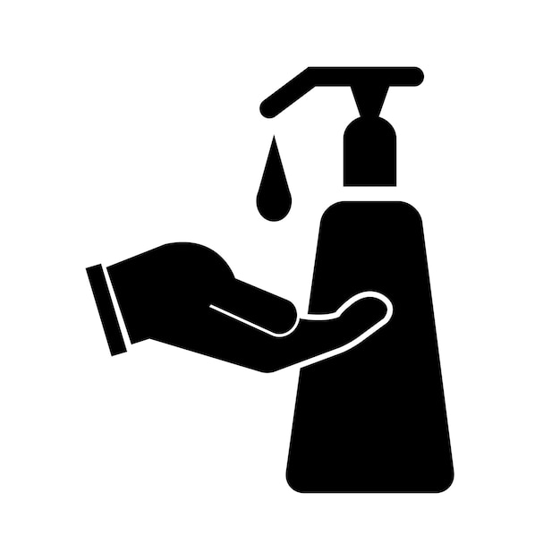 Pump Soap Icon isoleer op witte achtergrond