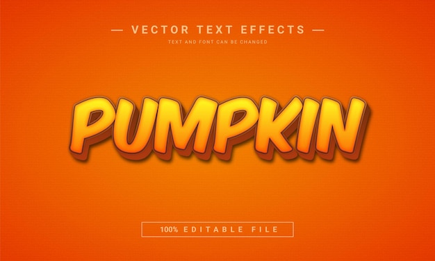 Pumpkin 3d editable text effecthalloween text style