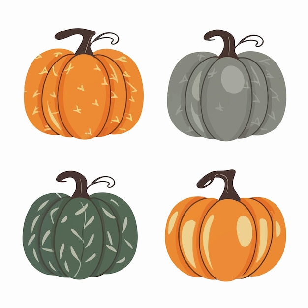 pumpkin on awhite background vector illustration