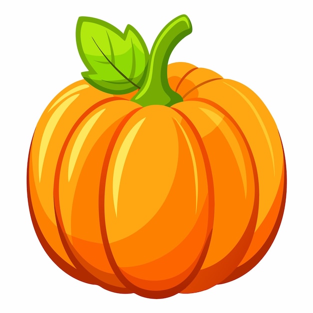 Vector pumpkin clipart cartoon style vector illustration
