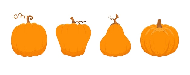 Pumpkin collection design element for Halloween