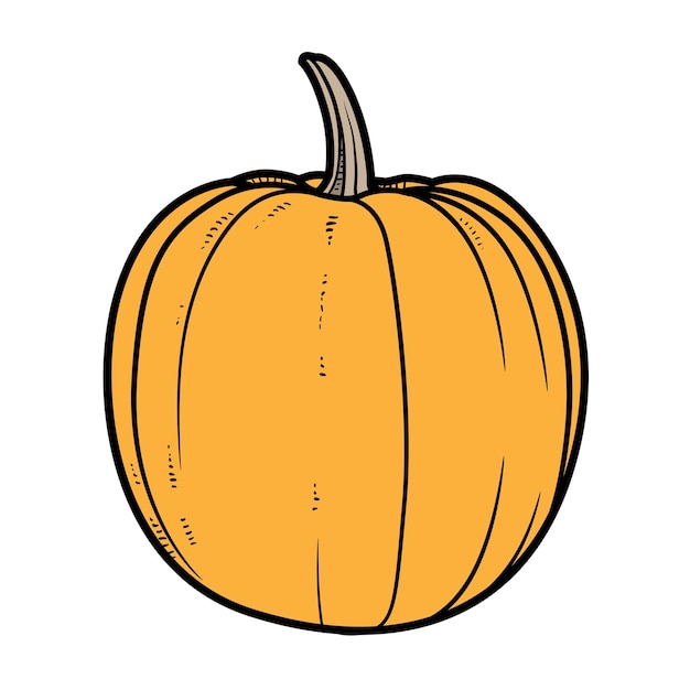 Variazione di colore della zucca per la pagina da colorare isolata su sfondo bianco