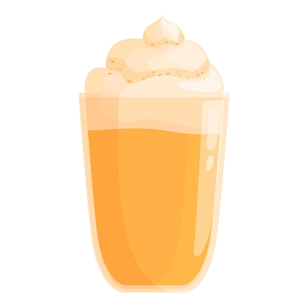 Vector pumpkin dessert icon cartoon vector spice latte drink cup