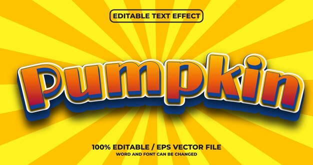 Pumpkin editable text effect