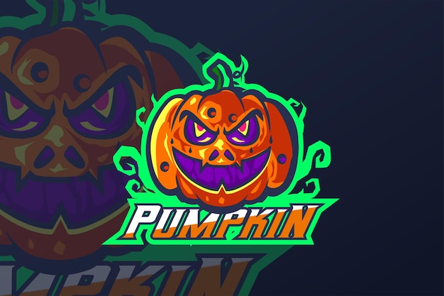 Vector pumpkin - esport logo template