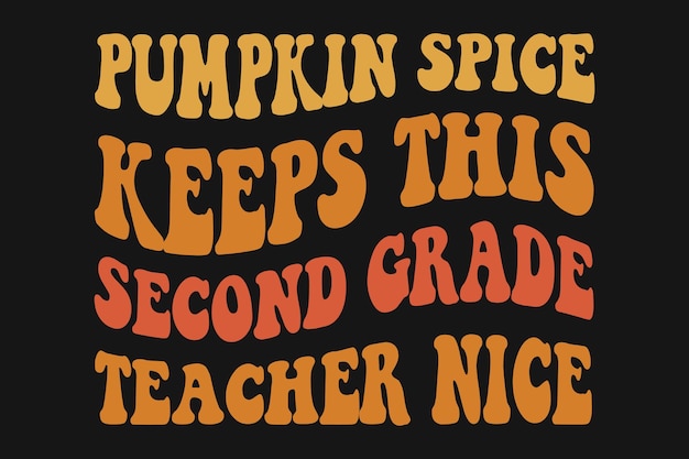 Pumpkin Fall Halloween Retro Wavy Typography