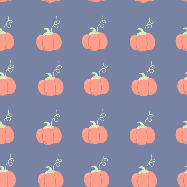 Pumpkin flat design seamless pattern