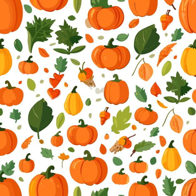 Pumpkin flat vector detailed cartoon