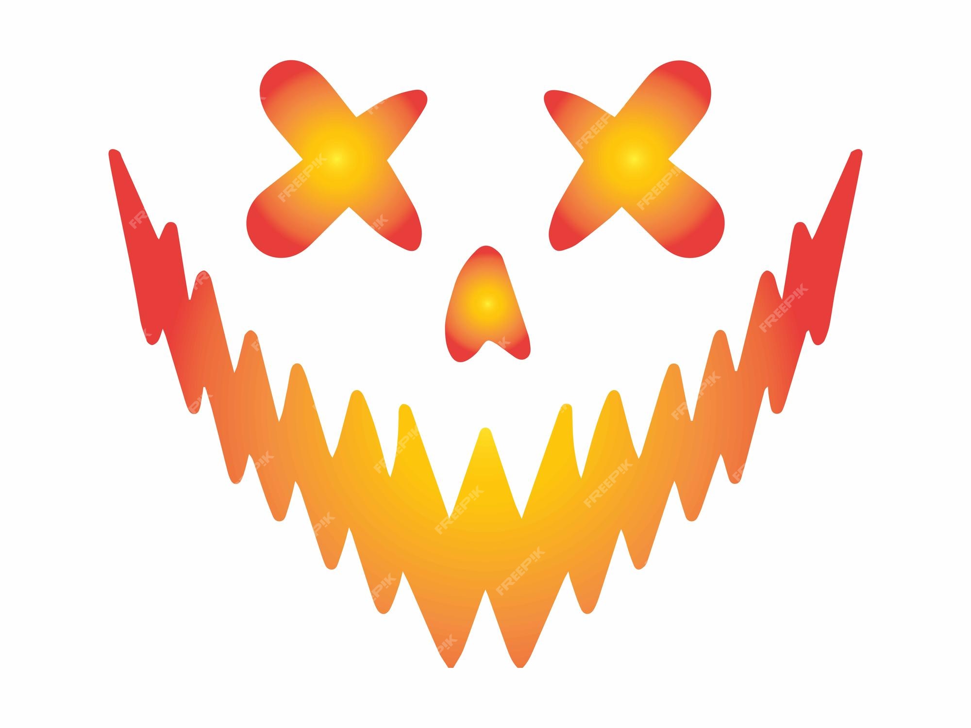 Premium Vector  Pumpkin or ghost halloween scary face