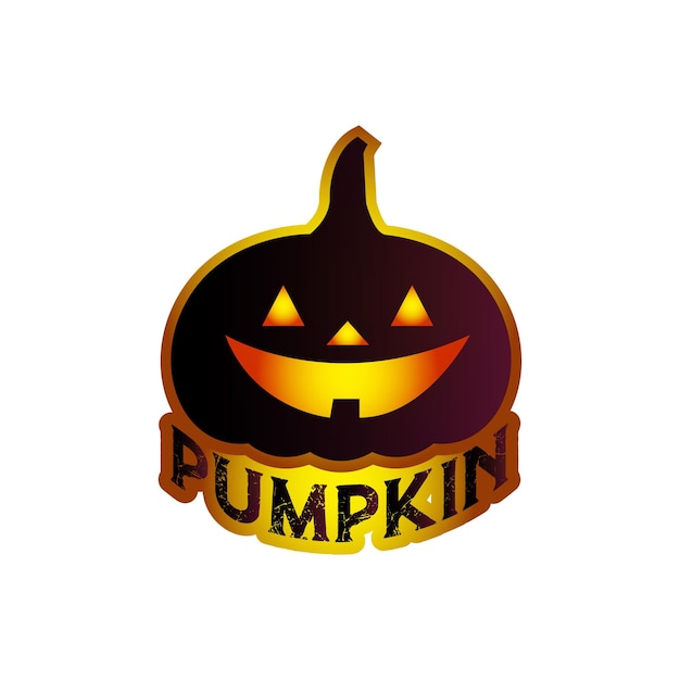 Pumpkin Halloween celebration icon or symbol background