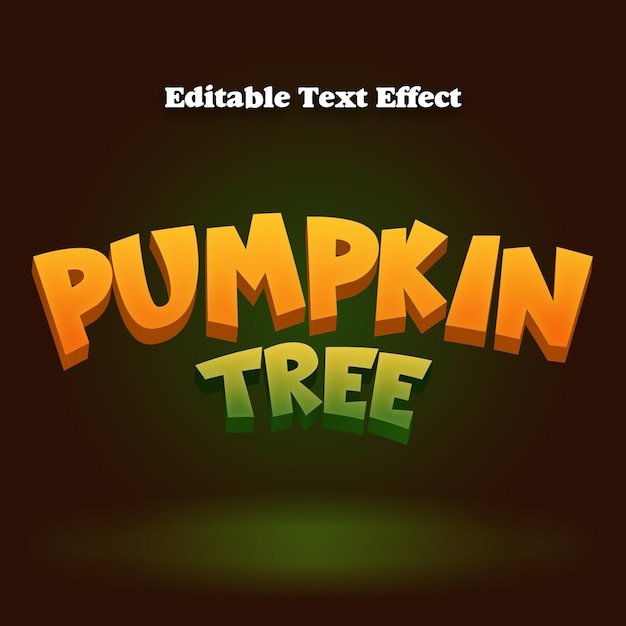 Pumpkin halloween editable text effect