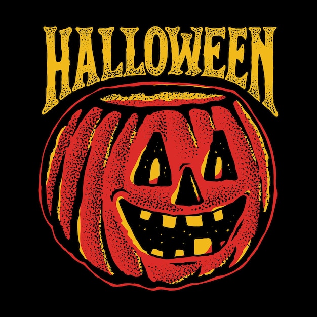 Vector pumpkin halloween illustration